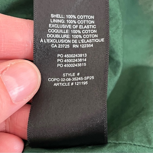 Aritzia Sunday Best Martine Tiered Cotton Poplin Mini Dress, XS, Green, NWT - Picture 8 of 12